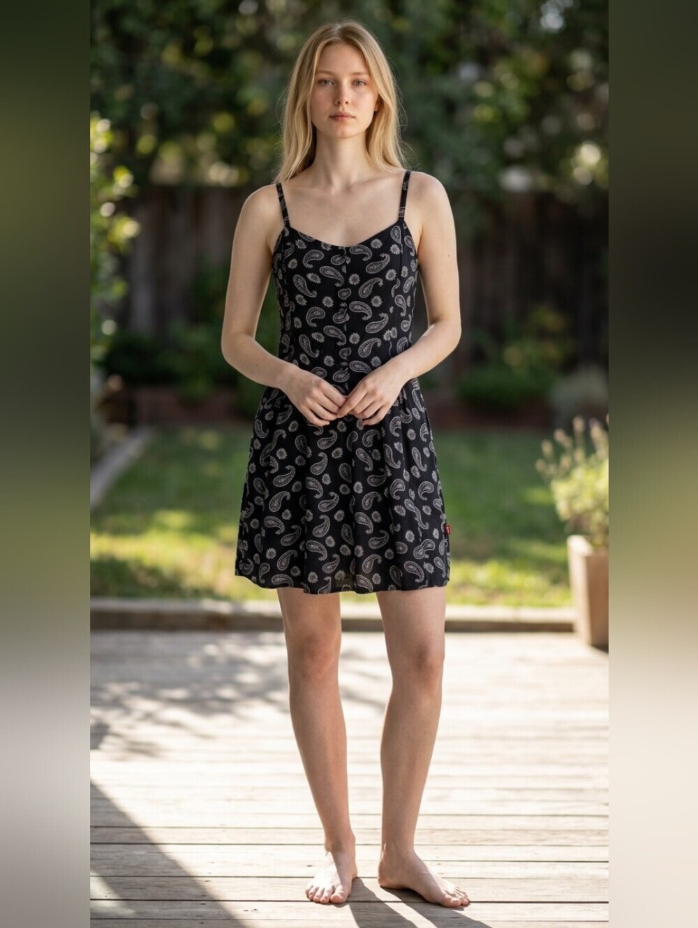Levi's Black Paisley Mini Dress